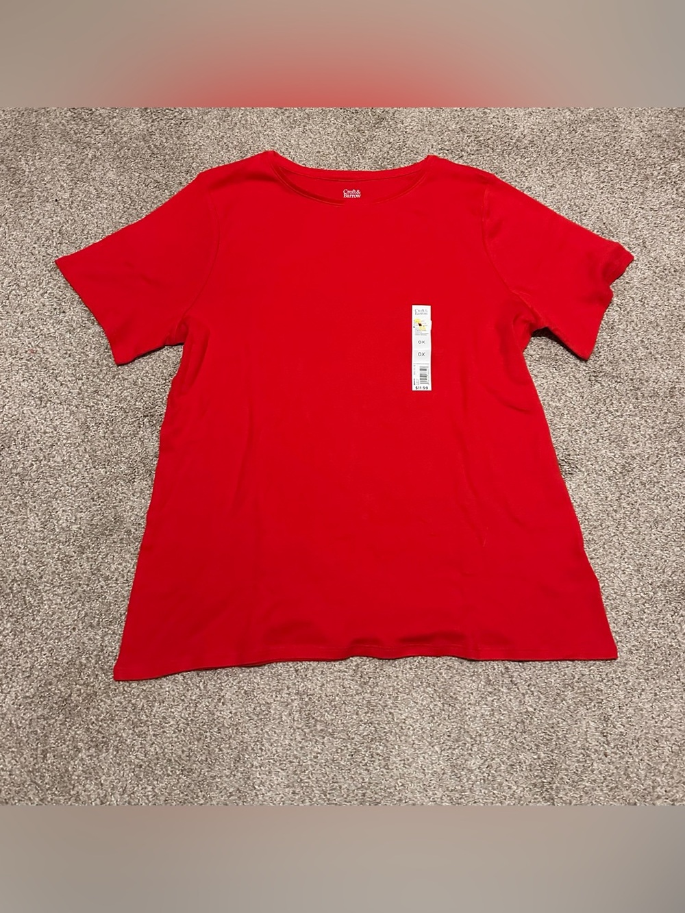 croft & barrow Red Short Sleeve Tee